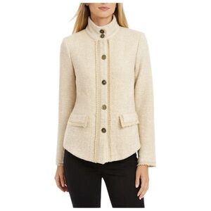 Karl Lagerfeld Paris | Bouclé Button Front Jacket EUC Sz XS